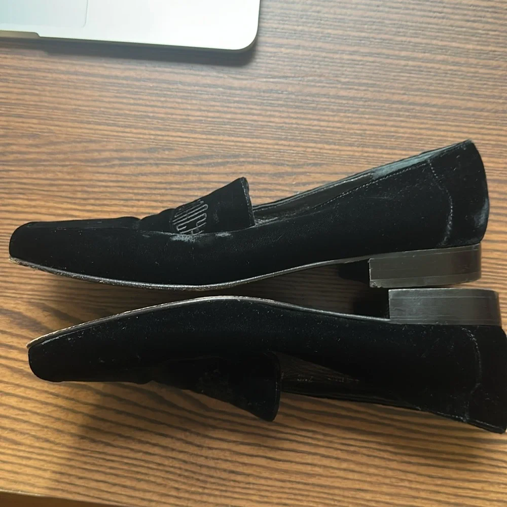 Vintage‎ Coach Black Velvet Loafers